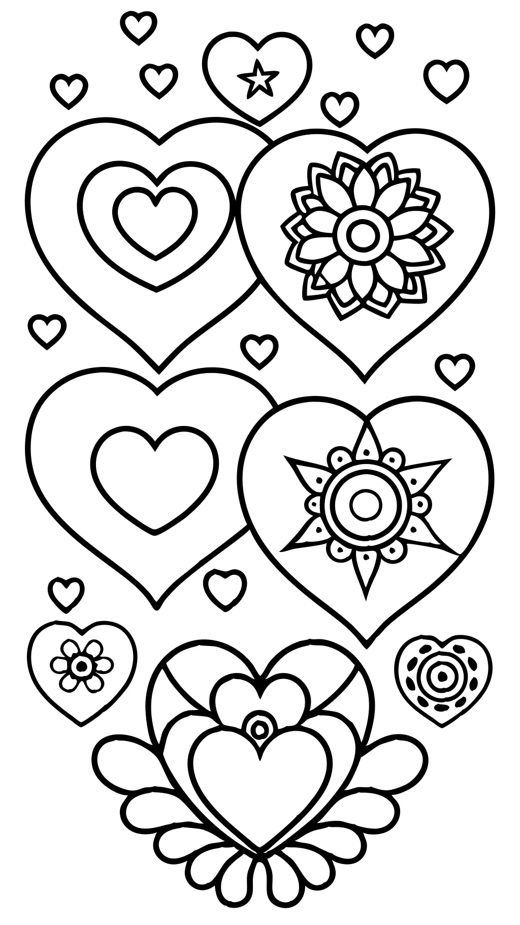 printable coloring pages hearts